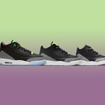 Air Jordan 3 Retro SE (PS) 'Electric Green' - Black/Violet Shock