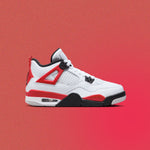 Air Jordan 4 Retro (GS) 'Red Cement' - White/Fire Red/Black