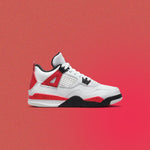 Air Jordan 4 Retro (PS) 'Red Cement' - White/Fire Red/Black