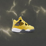 Air Jordan 4 Retro (TD) 'Lightning' - Tour Yellow/Dark Blue Grey