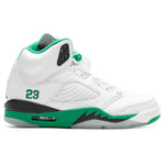 Women's Air Jordan 5 Retro - White/Lucky Green/Ice Blue