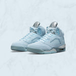 Women's Air Jordan 5 Retro "Bluebird"- Ice/Blue Graphite