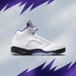 Air Jordan 5 Retro - White/Dark Concord/Black
