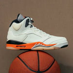 Air Jordan 5 Retro 'Shattered Backboard' - Sail/Orange Blaze/Metallic Silver