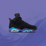 Air Jordan 6 Retro (PS) 'Aqua' - Black/Bright Concord/Aquatone
