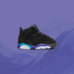 Air Jordan 6 Retro (TD) 'Aqua' - Black/Bright Concord/Aquatone