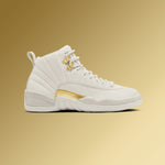 Women's Air Jordan 12 Retro - Phantom/Metallic Gold/White