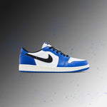 Air Jordan 1 Low OG (GS) - White/Black/Game Royal/Sail