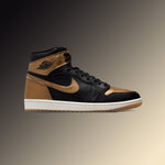 Air Jordan 1 Retro High OG 'Black and Gold' - Black/Metallic/Sail