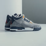 Air Jordan 3 Retro (GS) "Cool Grey" - Silver/Sport Red