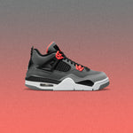 Air Jordan 4 Retro 'Infrared' (GS) - Dark Grey/Infrared 23/Black Cement Grey