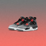 Air Jordan 4 Retro 'Infrared' (GS) - Dark Grey/Infrared 23/Black Cement Grey