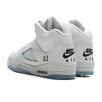 Air Jordan 5 Retro 'White Metallic' (GS) - White/Black/Metallic Silver