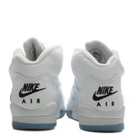 Air Jordan 5 Retro 'White Metallic' (GS) - White/Black/Metallic Silver