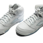 Air Jordan 5 Retro 'White Metallic' (GS) - White/Black/Metallic Silver