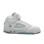 Air Jordan 5 Retro 'White Metallic' (GS) - White/Black/Metallic Silver