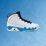 Air Jordan 9 Retro 'Powder Blue' - Summit White/Black/Dark Powder Blue
