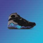 Air Jordan 8 Retro 'Aqua' (GS) - Black/Multi Color