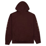 Awake Classic Outline Logo Paneled Embroidered Hoodie - Brown