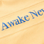 Awake Classic Outline Logo Paneled Embroidered Hoodie - Mustard
