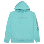 Awake Classic Outline Logo Paneled Embroidered Hoodie - Teal