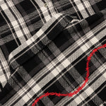 Awake Heavyweight Barbed Wire Back Flannel - Black