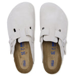 Boston Soft Footbed Suede Leather - Antique White
