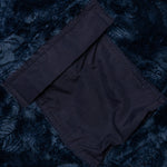 Debossed Paisley Fur Convertible Zip Off Pant - Navy