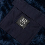 Debossed Paisley Fur Half Zip Shirt - Navy