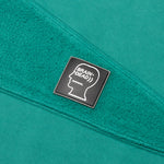 Logo Head Asymmetrical Paneled Hoodie - Teal