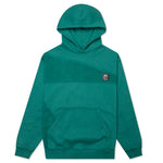 Logo Head Asymmetrical Paneled Hoodie - Teal