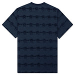 Running Head Textured Stripe S/S Shirt - Navy