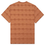 Running Head Textured Stripe S/S Shirt - Terracotta