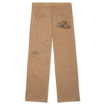 Whips And Chains Wide Leg Pleated Pants - Khaki