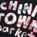Chinatown Patchwork Tee - Black