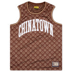 Chinatown Smiley Cabana Basketball Jersey - Brown