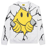 Chinatown Smiley Dry Wall Breaker Crewneck - Ash Grey