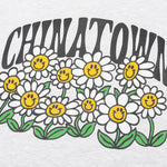 Chinatown Smiley Flower Power Crewneck - Ash Grey