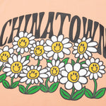Chinatown Smiley Flower Power Tee - Peach
