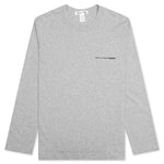 Comme Des Garcons SHIRT Logo L/S Tee - Grey