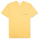 Comme Des Garcons SHIRT Logo S/S Tee - Yellow