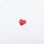Little Red Heart Polo Shirt - White