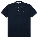 Little Red Heart Polo Shirt - Navy