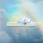 J Balvin x Super Play SP Sandals - Celestine Blue/White/Enamel Green