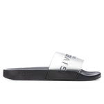 Slide Flat Sandals - White/Black