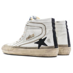 Slide Leather - White/Yellow/Black