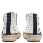 Slide Leather - White/Yellow/Black