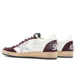 Women's Sneakers Leather Suede Ball Star - Red Wine/White