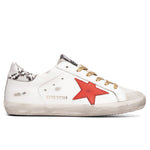 Women's Super-Star Sneakers - Ice White/Red Rock