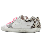 Women's Super-Star Sneakers - White/Silver/Cream Leopard